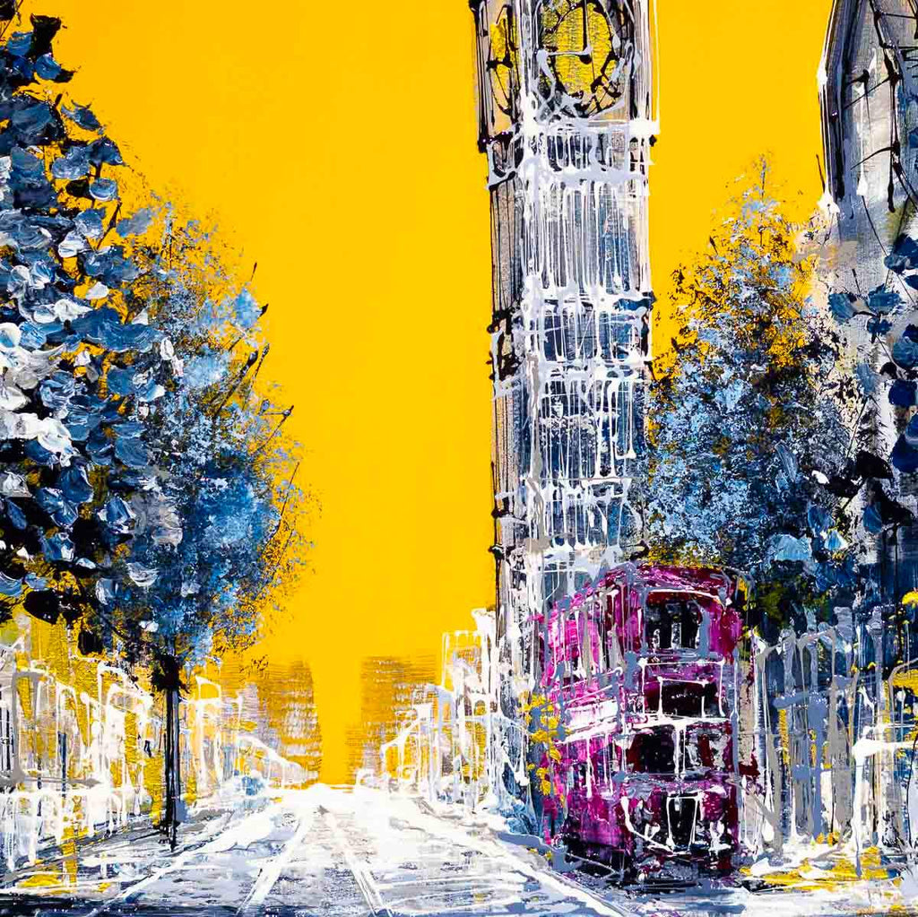 Views of Big Ben - Original - SOLD by artist Simon Wright - Wyecliffe Galleries