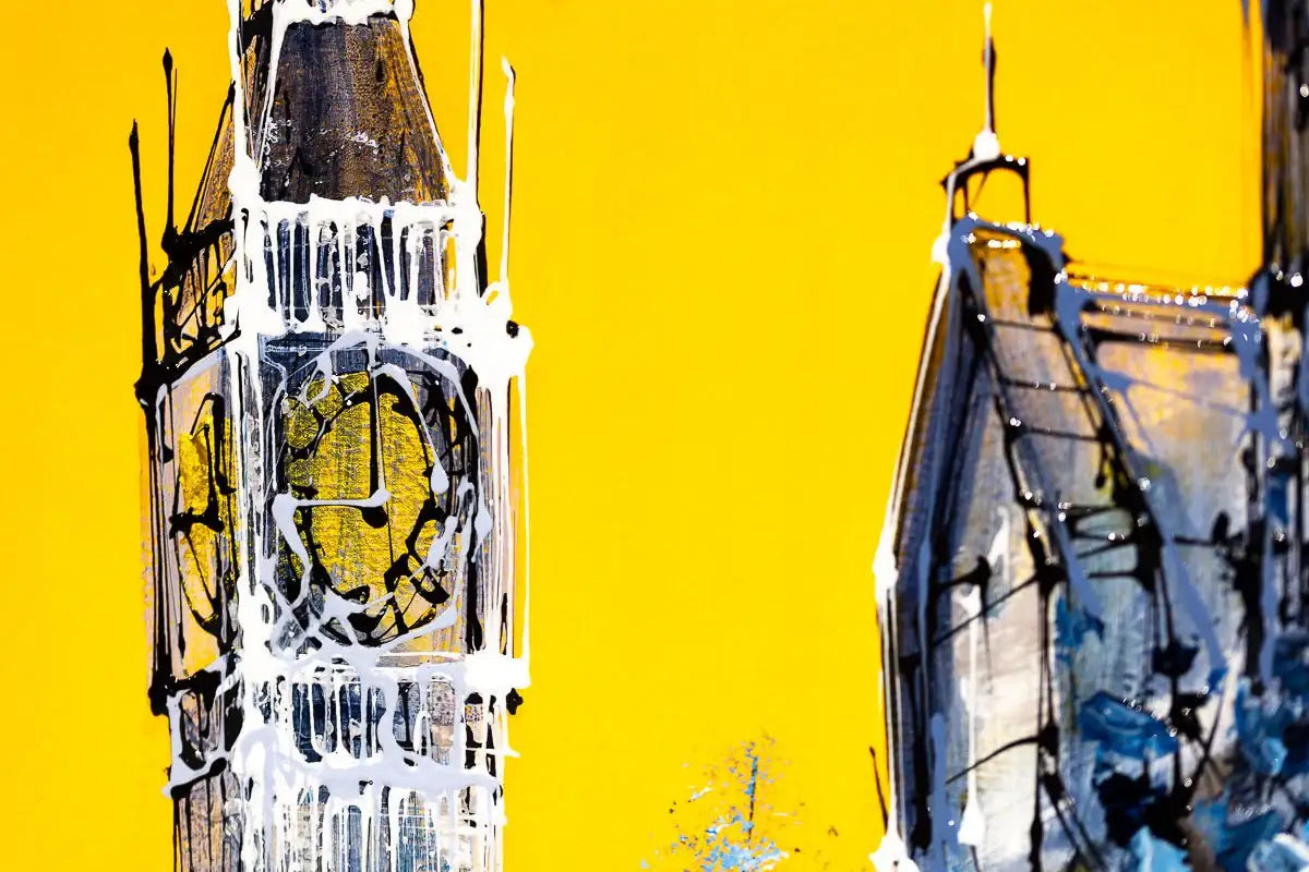 Views of Big Ben - Original - SOLD by artist Simon Wright - Wyecliffe Galleries