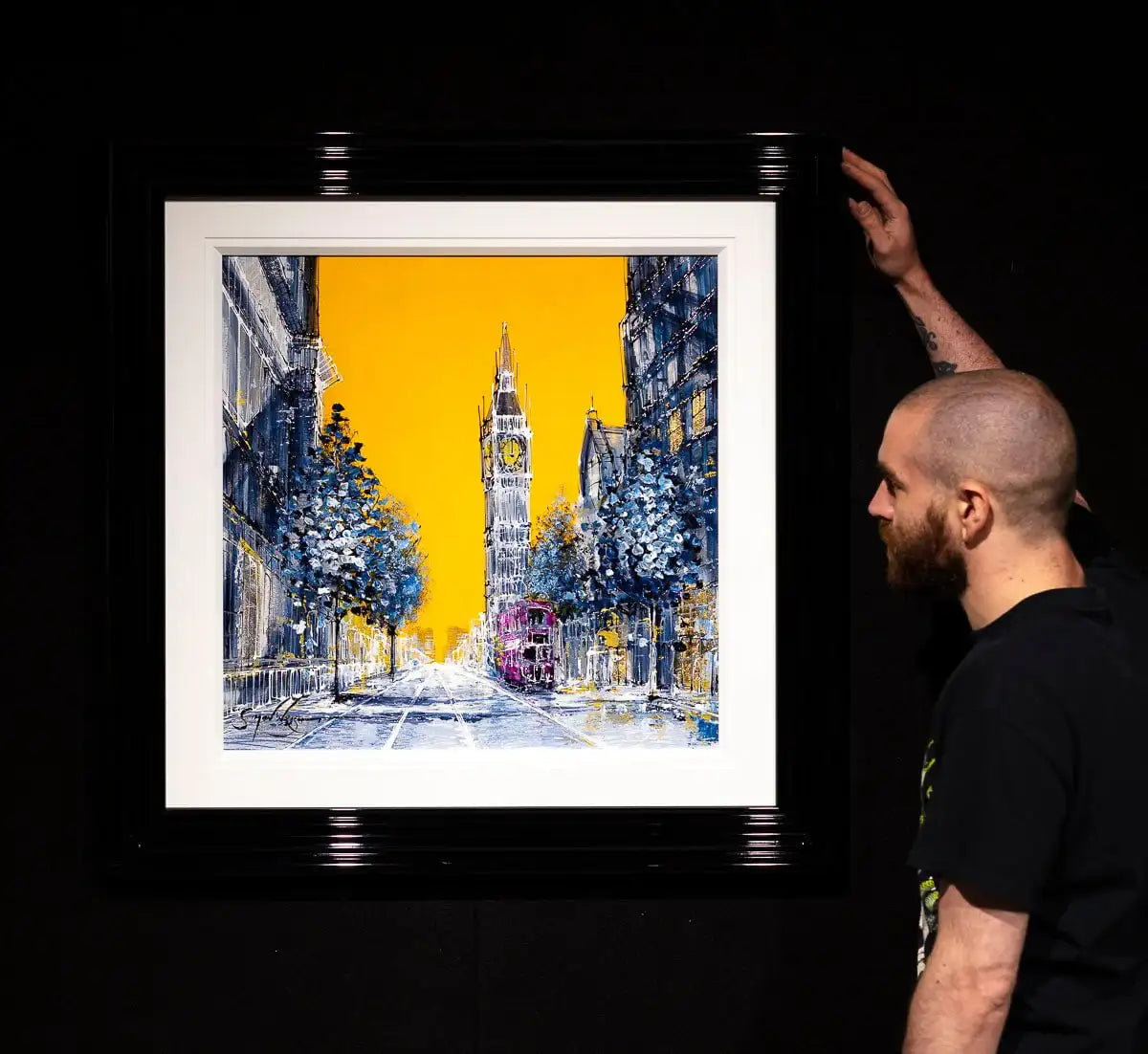 Views of Big Ben - Original - SOLD by artist Simon Wright - Wyecliffe Galleries