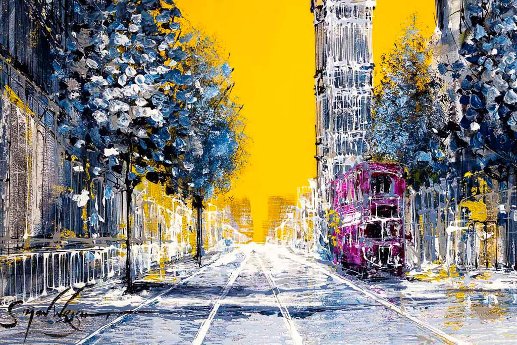 Views of Big Ben - Original - SOLD by artist Simon Wright - Wyecliffe Galleries