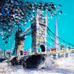 Views over Tower Bridge - Original - SOLD by artist Simon Wright - Wyecliffe Galleries