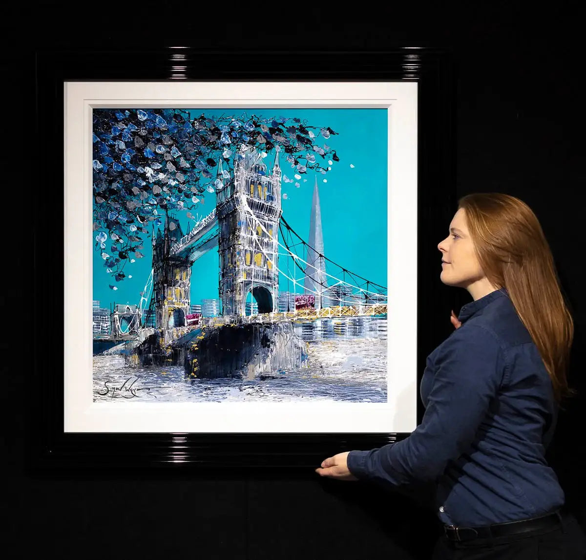 Views over Tower Bridge - Original - SOLD by artist Simon Wright - Wyecliffe Galleries