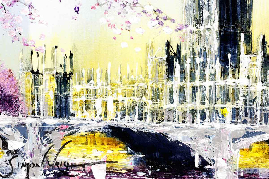 Westminster Bridge - Original - SOLD by artist Simon Wright - Wyecliffe Galleries