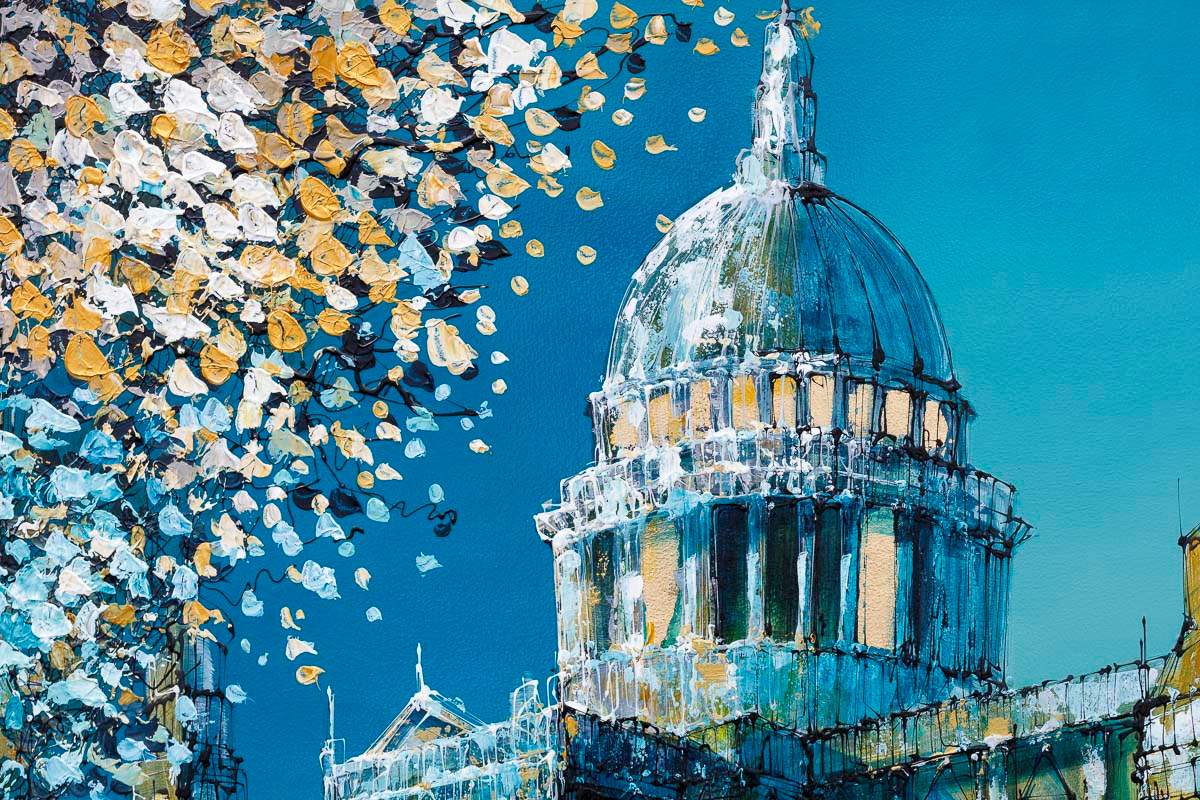 Winter At St Paul's - Original - SOLD by artist Simon Wright - Wyecliffe Galleries