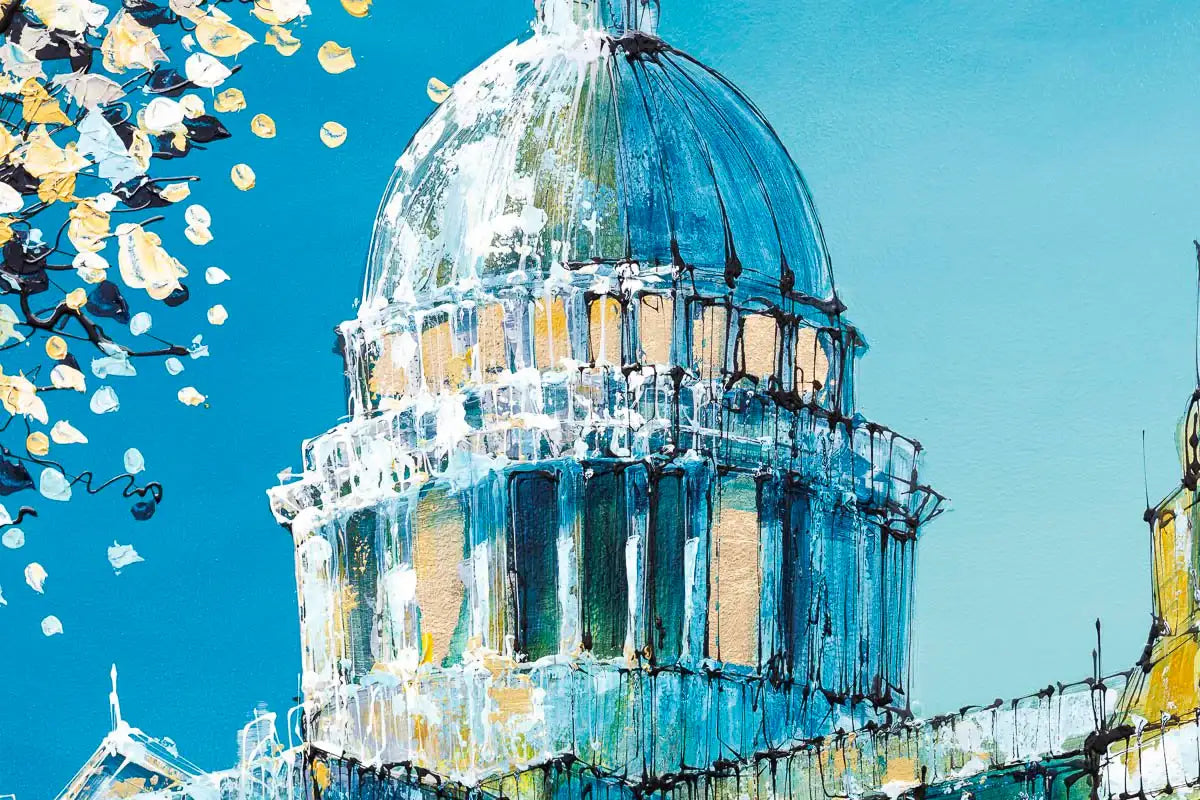 Winter At St Paul's - Original - SOLD by artist Simon Wright - Wyecliffe Galleries