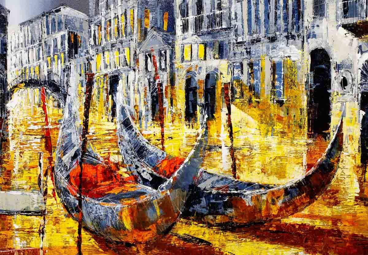 Your Gondola Awaits - Original by artist Simon Wright - Wyecliffe Galleries