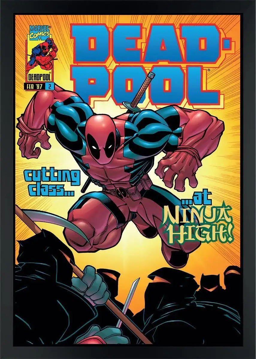 Dead-Pool #2 - Cutting Class at Ninja High! (2018) - Framed Paper Edition - SOLD by artist Stan Lee - Wyecliffe Galleries