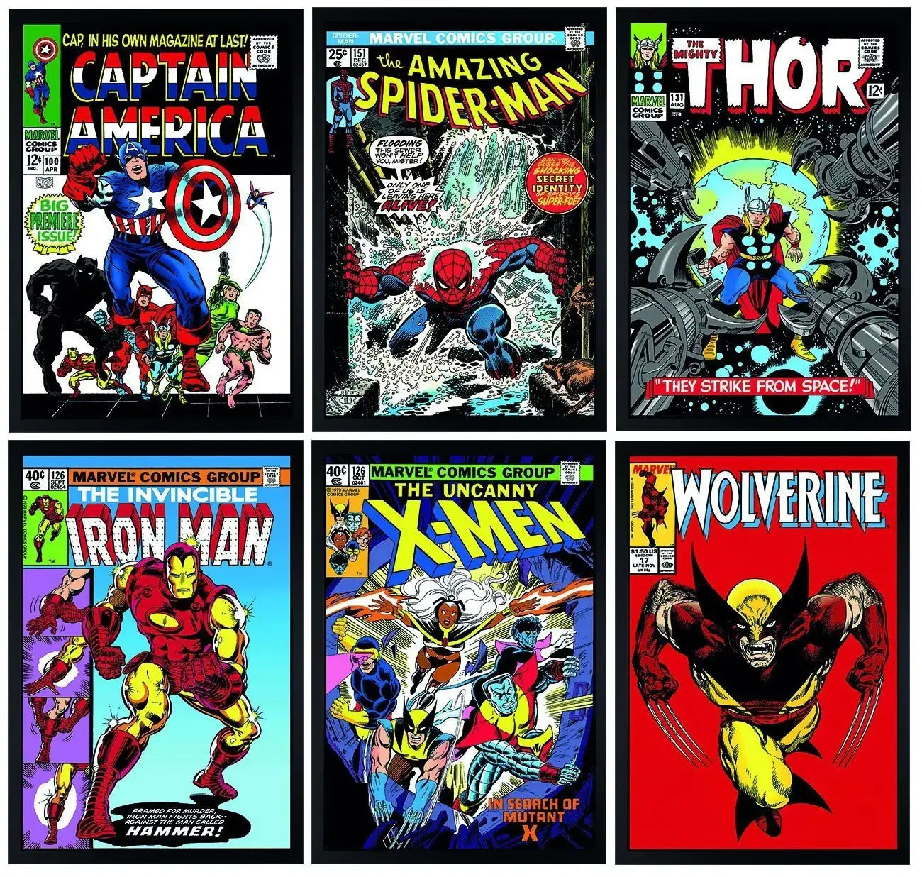 Marvel Superheroes 2015 - Set of 6 Editions - RARE SOLD by artist Stan Lee - Wyecliffe Galleries