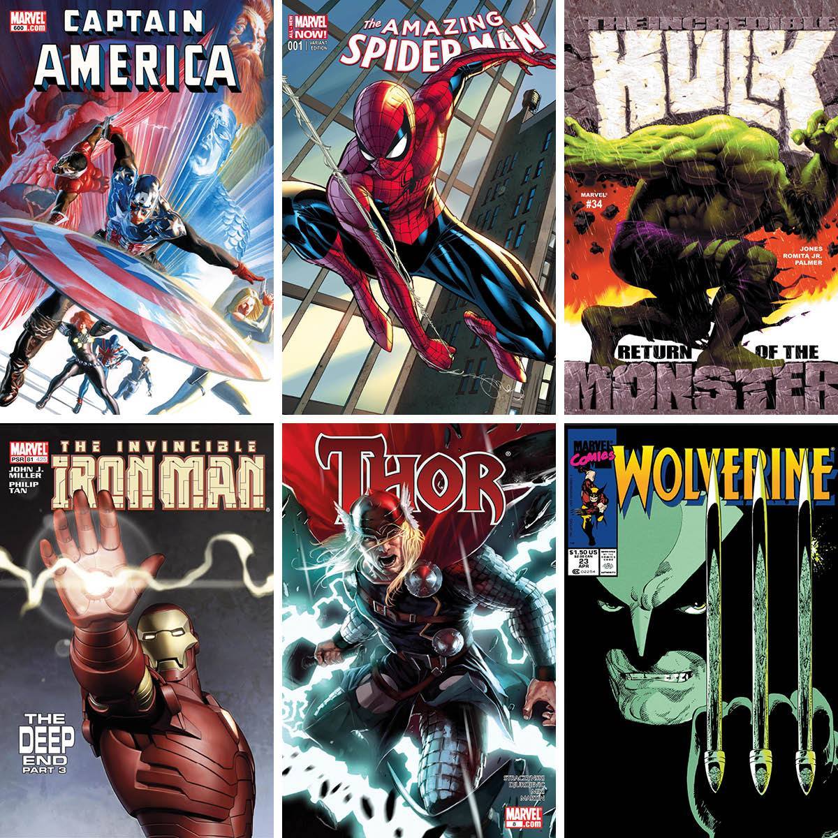 Marvel Superheroes 95&#39;s - Portfolio of 6 - 2017 - Paper Stan Lee