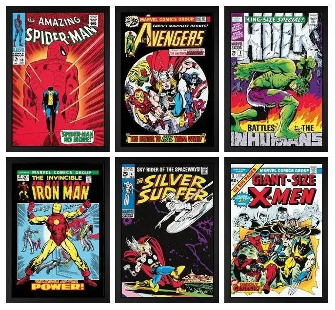 Marvel Superheroes - International Set of 6 Editions - SOLD by artist Stan Lee - Wyecliffe Galleries
