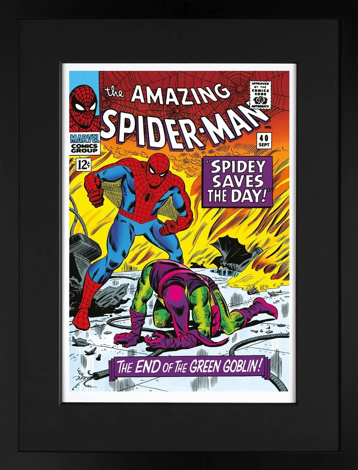 The Amazing Spider-Man #40 - Spidey Saves The Day - Edition - SOLD by artist Stan Lee - Wyecliffe Galleries