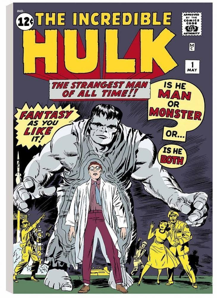 The Incredible Hulk #1 - The Strangest Man of All Time! Edition - SOLD Stan Lee Canvas Unframed