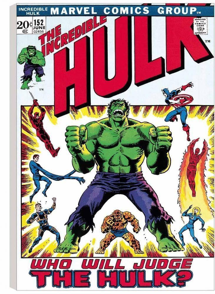 The Incredible Hulk #152 - Who Will Judge The Hulk? Edition Stan Lee Canvas Unframed