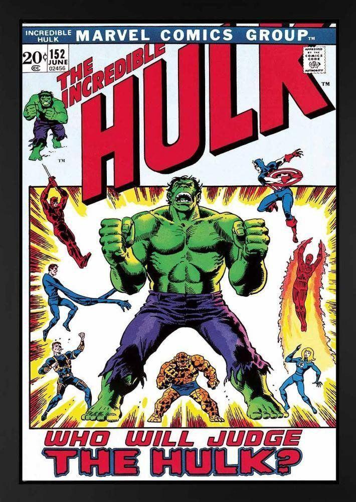 The Incredible Hulk #152 - Who Will Judge The Hulk? Edition Stan Lee Canvas Framed