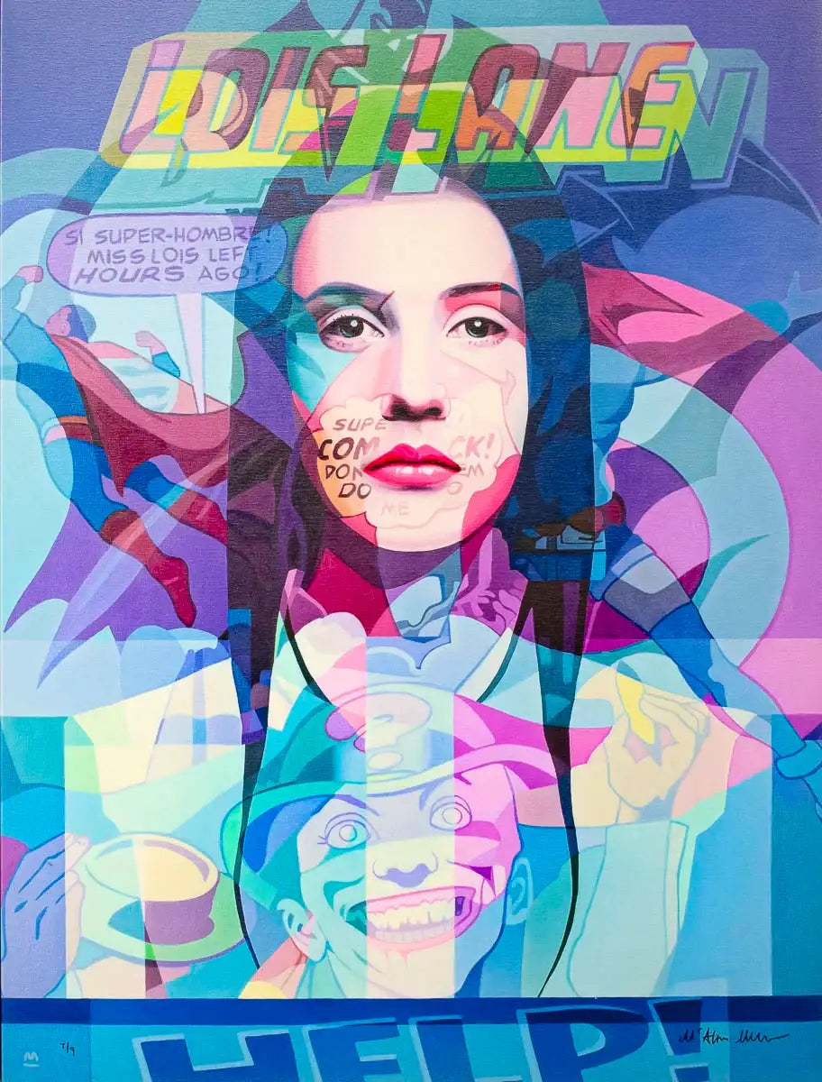 Comic Faced Chick - Unspoken Word Edition by artist Stuart McAlpine Miller - Wyecliffe Galleries