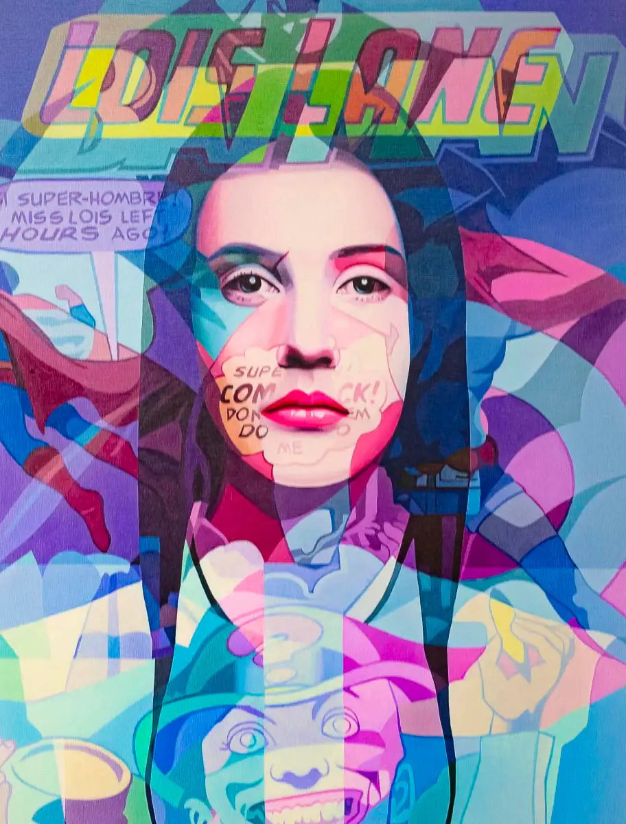 Comic Faced Chick - Unspoken Word Edition by artist Stuart McAlpine Miller - Wyecliffe Galleries