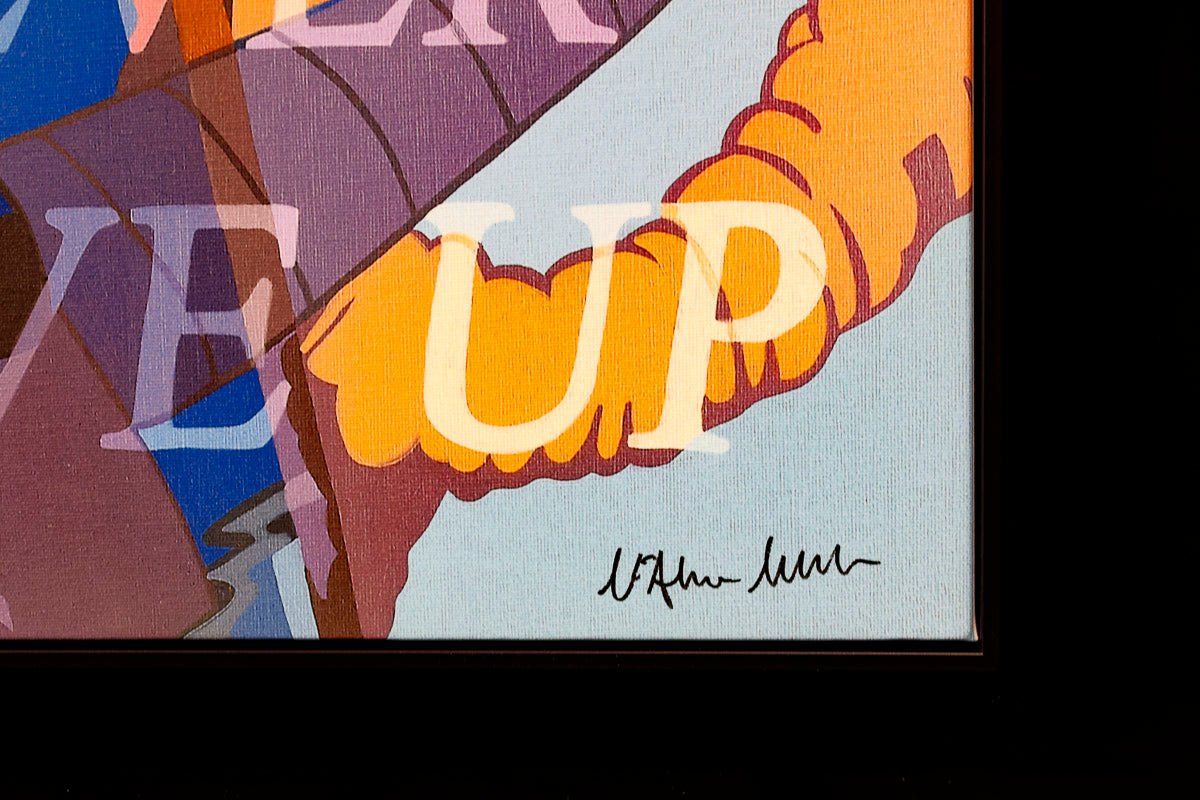 Never Give Up - Mirror Mirror Edition Stuart McAlpine Miller Framed