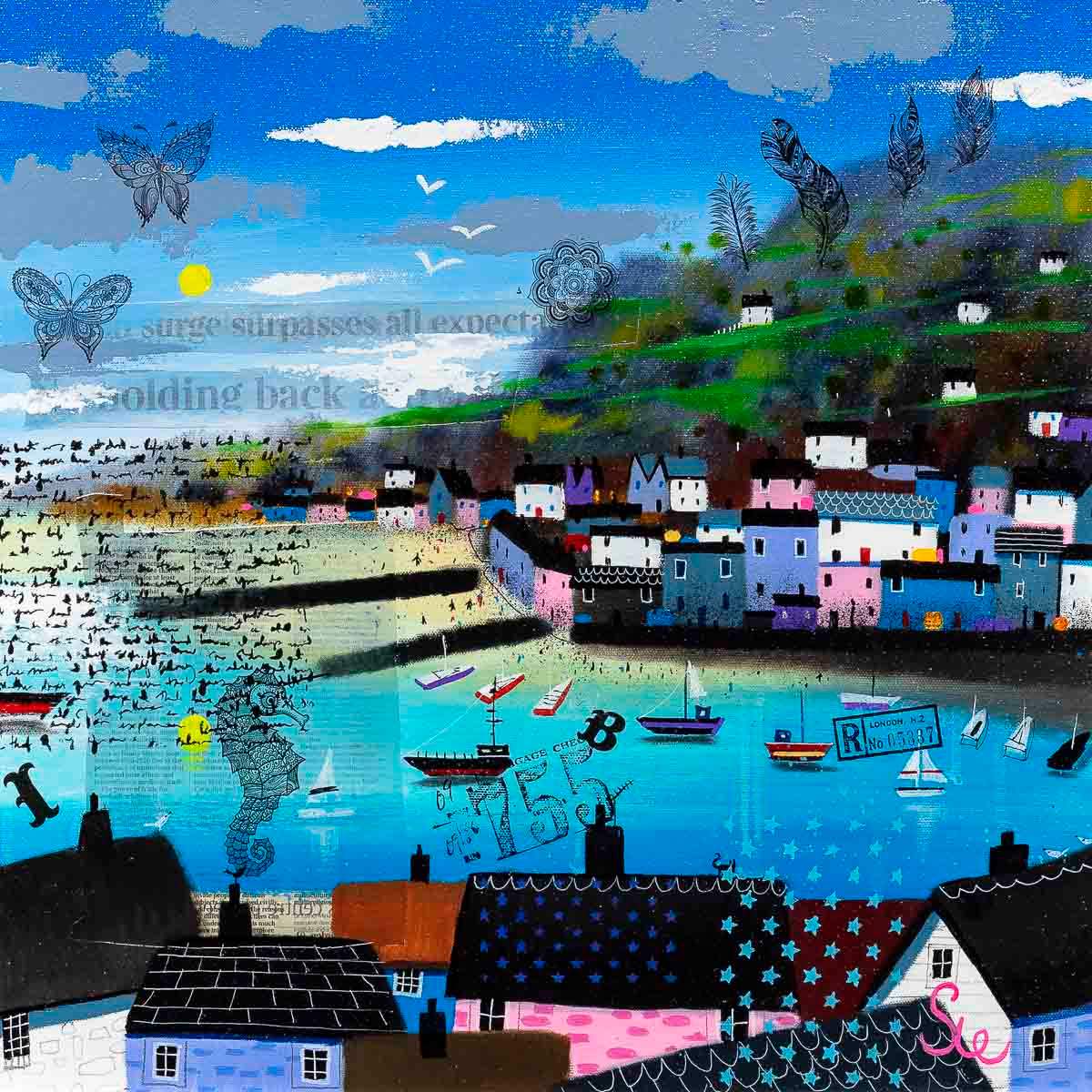 Coastal Daydreaming - Original - SOLD by artist Sue Elswick - Wyecliffe Galleries