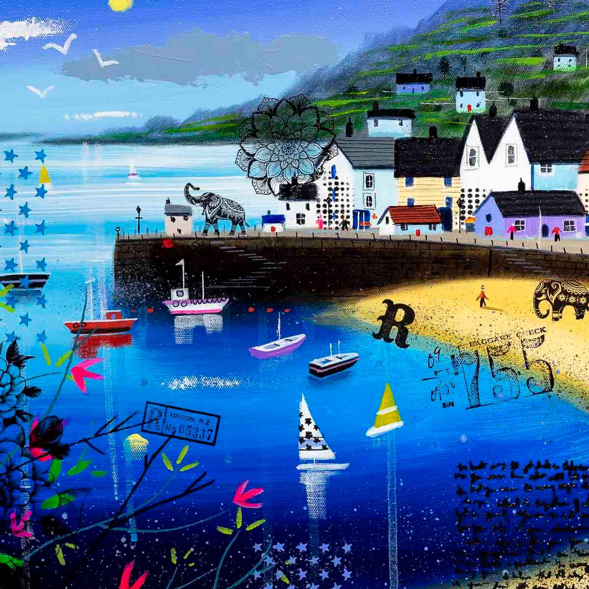 Collage of Memories - Original by artist Sue Elswick - Wyecliffe Galleries