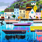 Riverside Fun - Original - SOLD by artist Sue Elswick - Wyecliffe Galleries