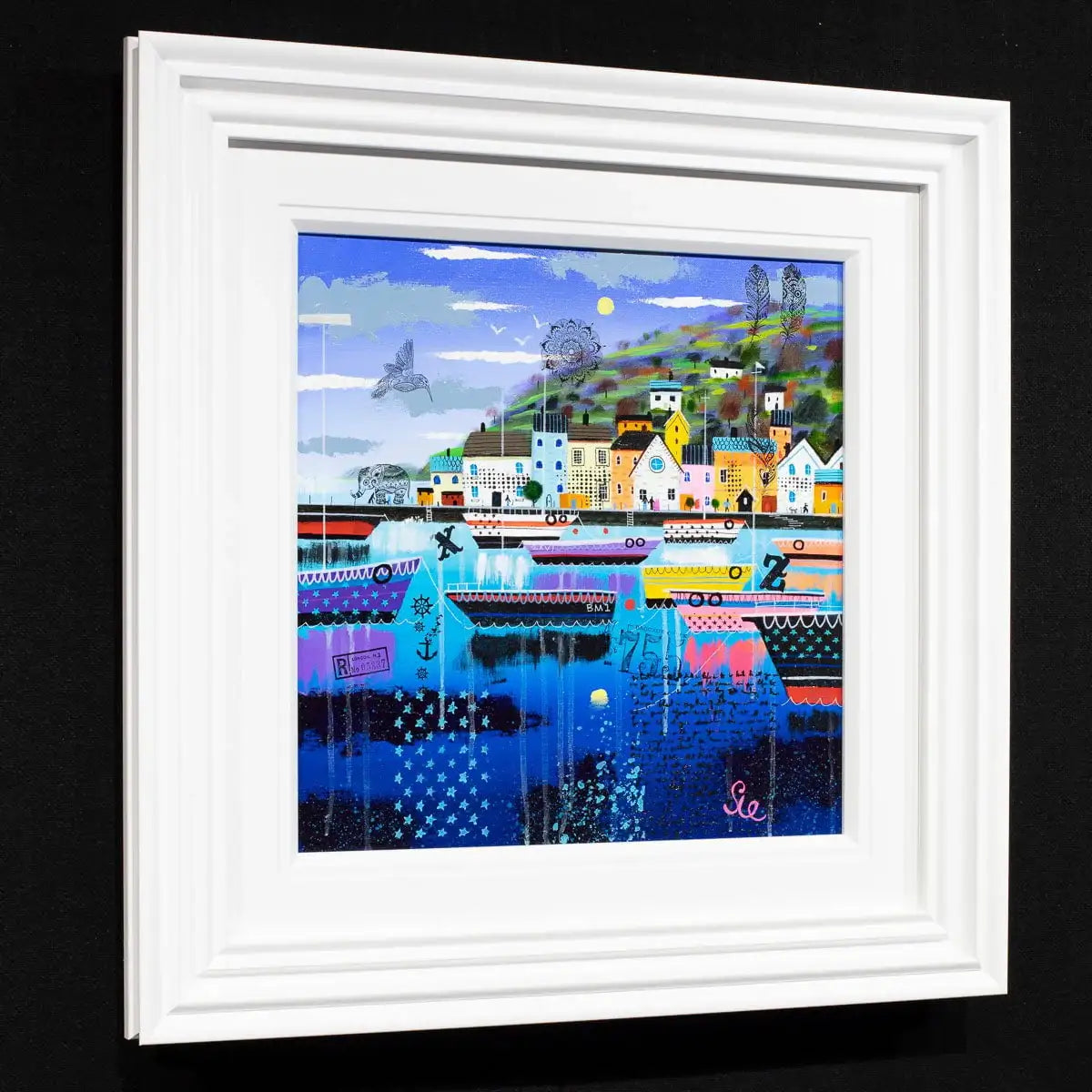 Riverside Fun - Original - SOLD by artist Sue Elswick - Wyecliffe Galleries