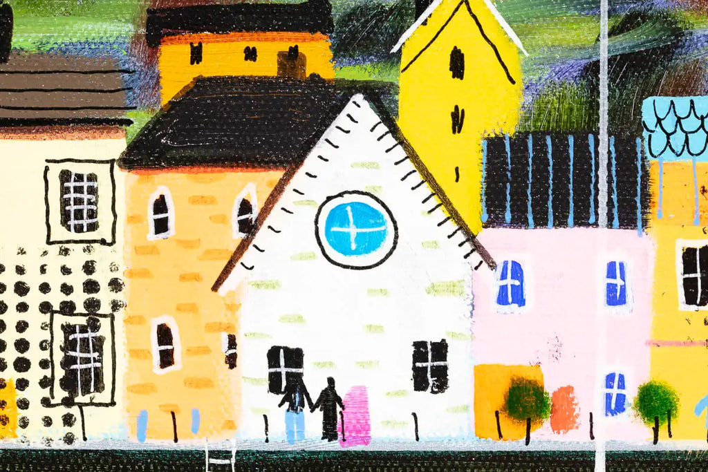 Riverside Fun - Original - SOLD by artist Sue Elswick - Wyecliffe Galleries