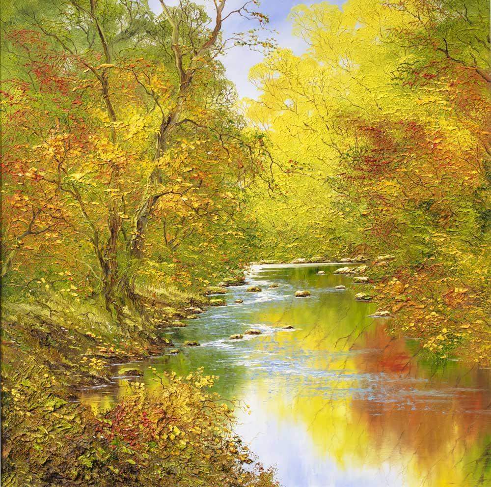 Autumn Reflections I - Original - SOLD by artist Terry Evans - Wyecliffe Galleries