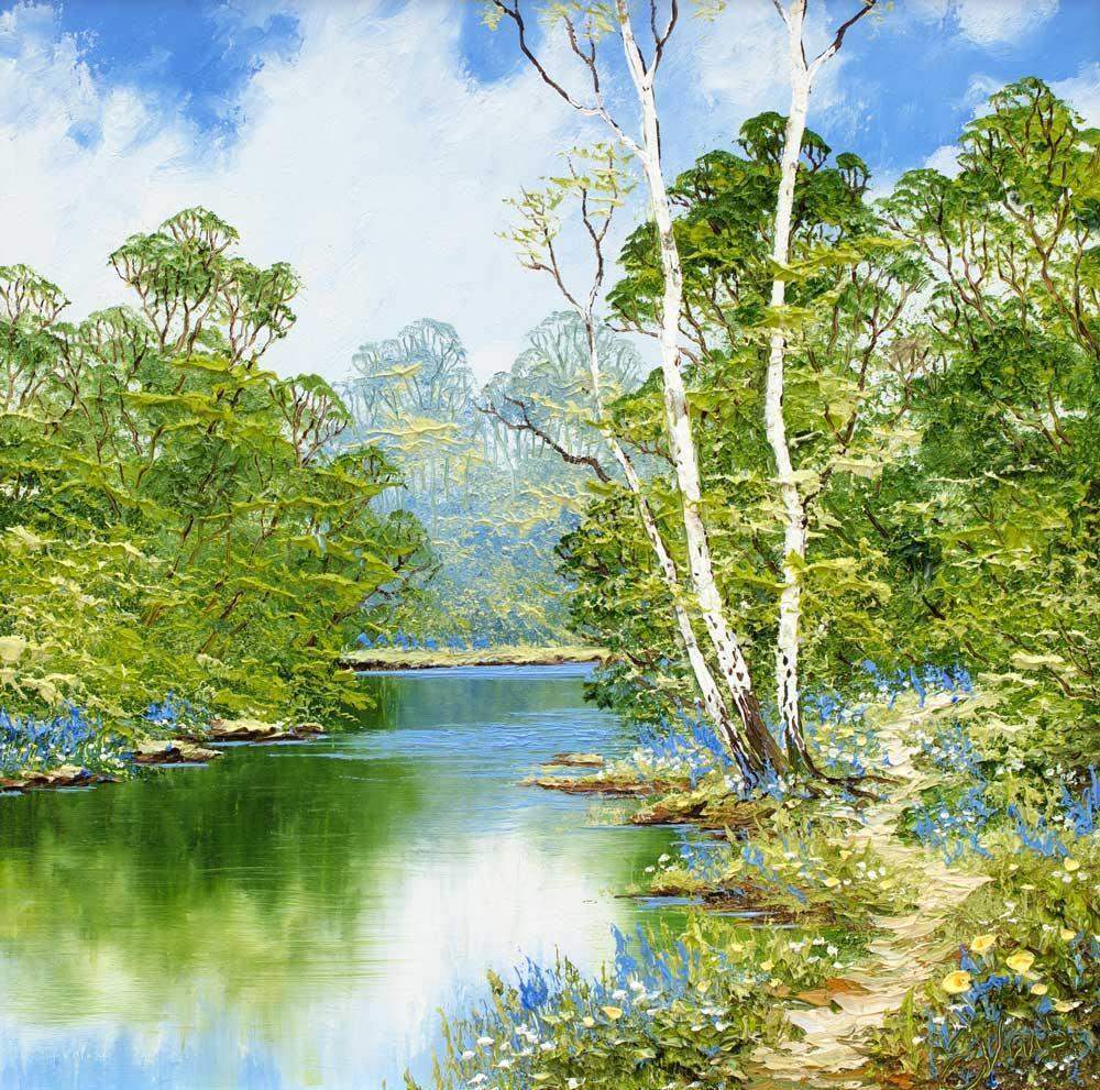 Follow the Footpath - Original - SOLD by artist Terry Evans - Wyecliffe Galleries