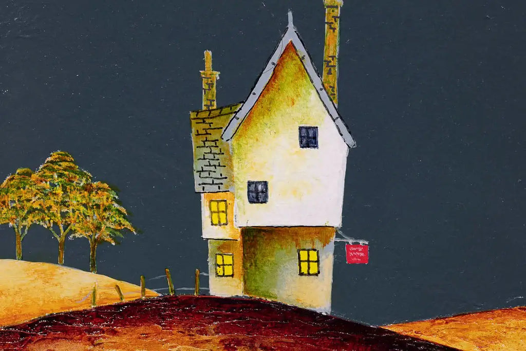 A Full Moon on the Horizon - Original - SOLD by artist Tom Shore - Wyecliffe Galleries