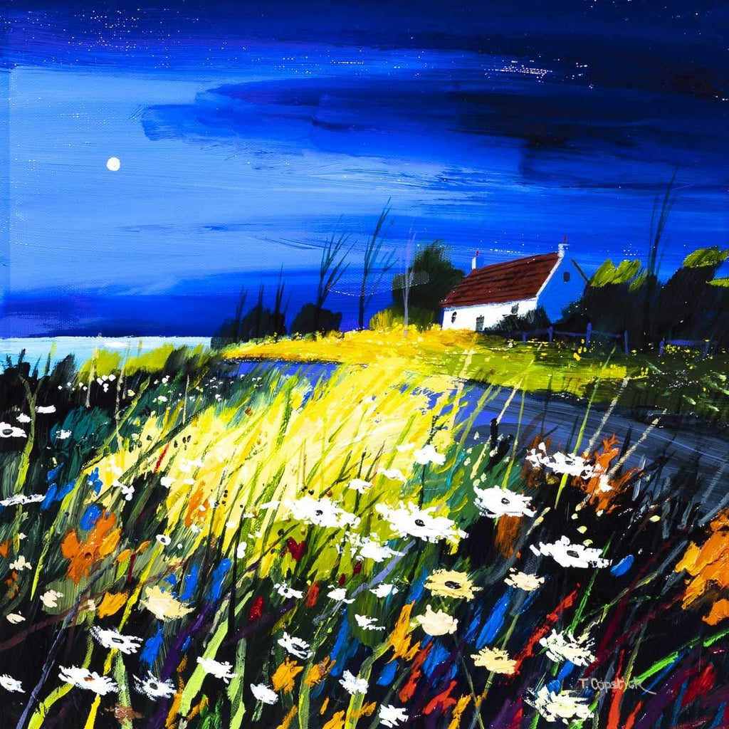 Moonlit Pathway - Original - SOLD by artist Tom Capstick - Wyecliffe Galleries