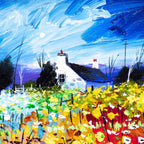 Rainbow Fields - Original - SOLD by artist Tom Capstick - Wyecliffe Galleries