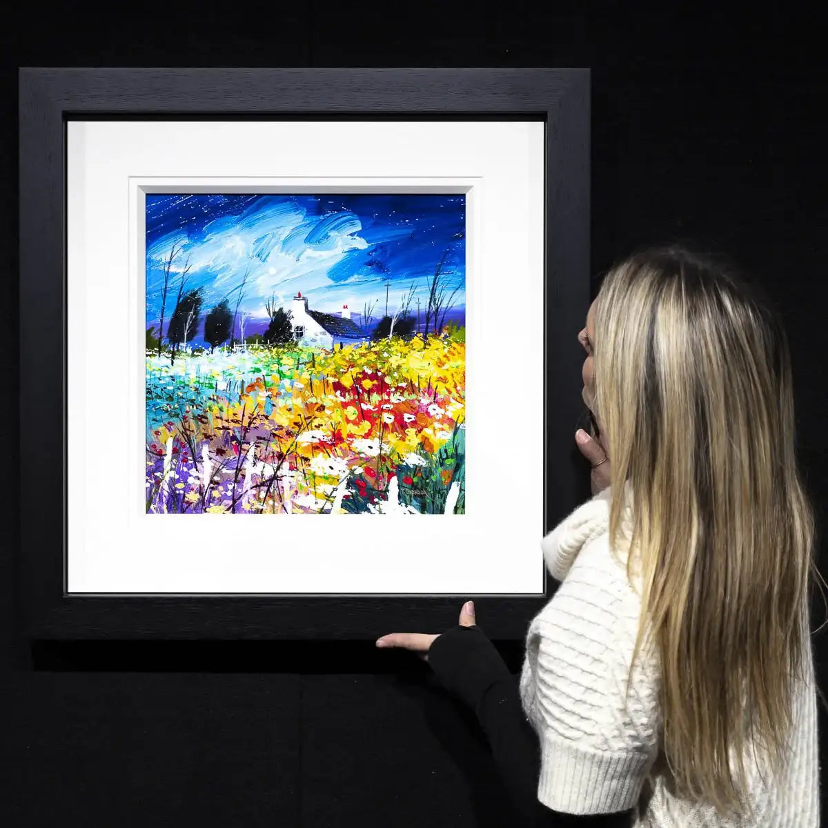 Rainbow Fields - Original - SOLD by artist Tom Capstick - Wyecliffe Galleries