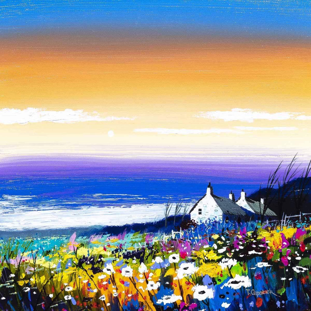 Orange Sky at Night - Original - SOLD by artist Tom Capstick - Wyecliffe Galleries