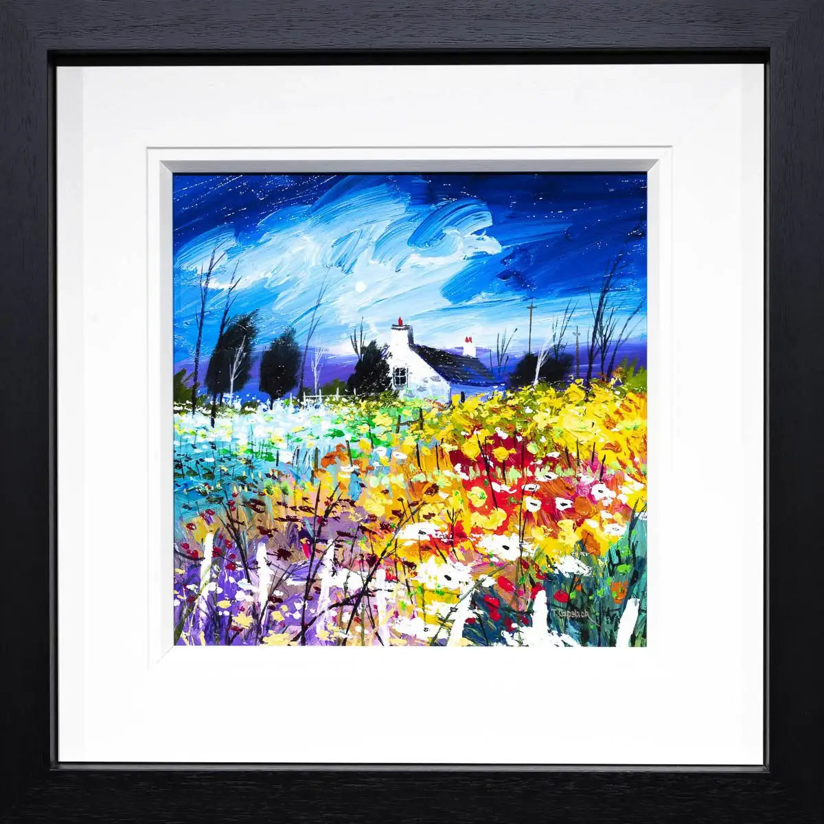 Rainbow Fields - Original - SOLD by artist Tom Capstick - Wyecliffe Galleries