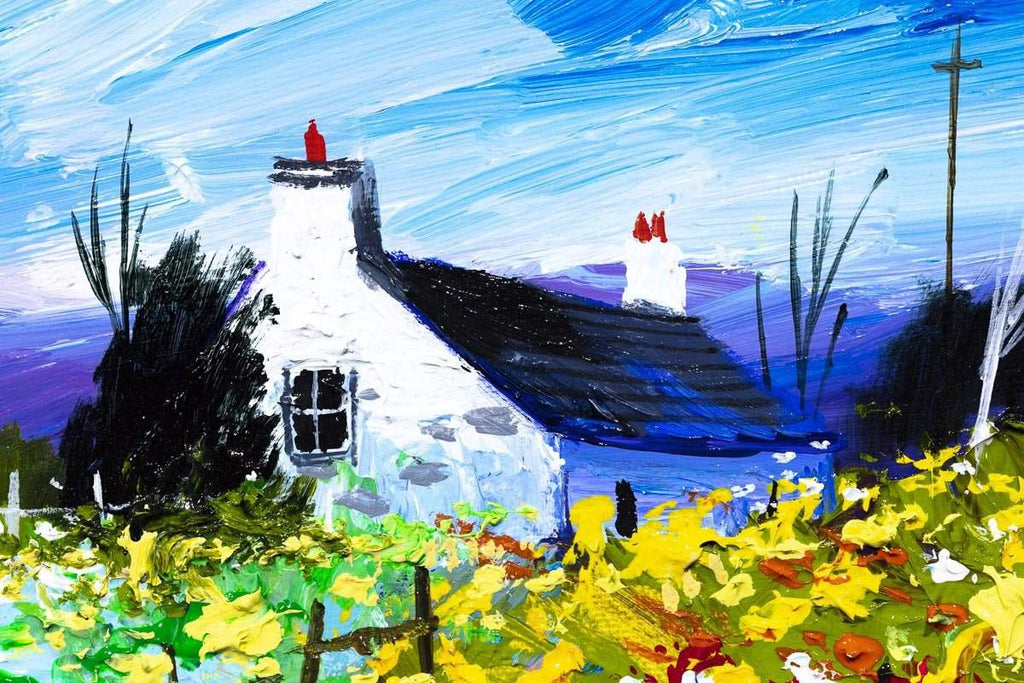 Rainbow Fields - Original - SOLD by artist Tom Capstick - Wyecliffe Galleries