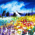 Rainbow Fields - Original - SOLD by artist Tom Capstick - Wyecliffe Galleries