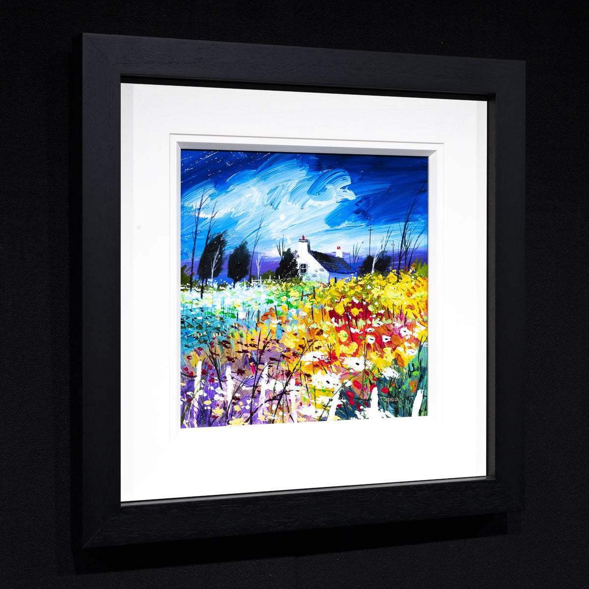 Rainbow Fields - Original - SOLD by artist Tom Capstick - Wyecliffe Galleries