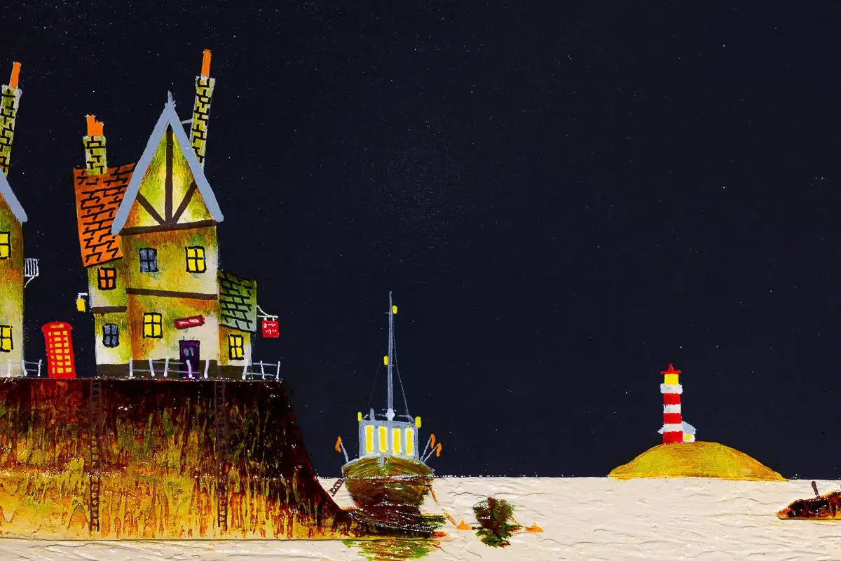 Harbour Glow - Original - SOLD by artist Tom Shore - Wyecliffe Galleries