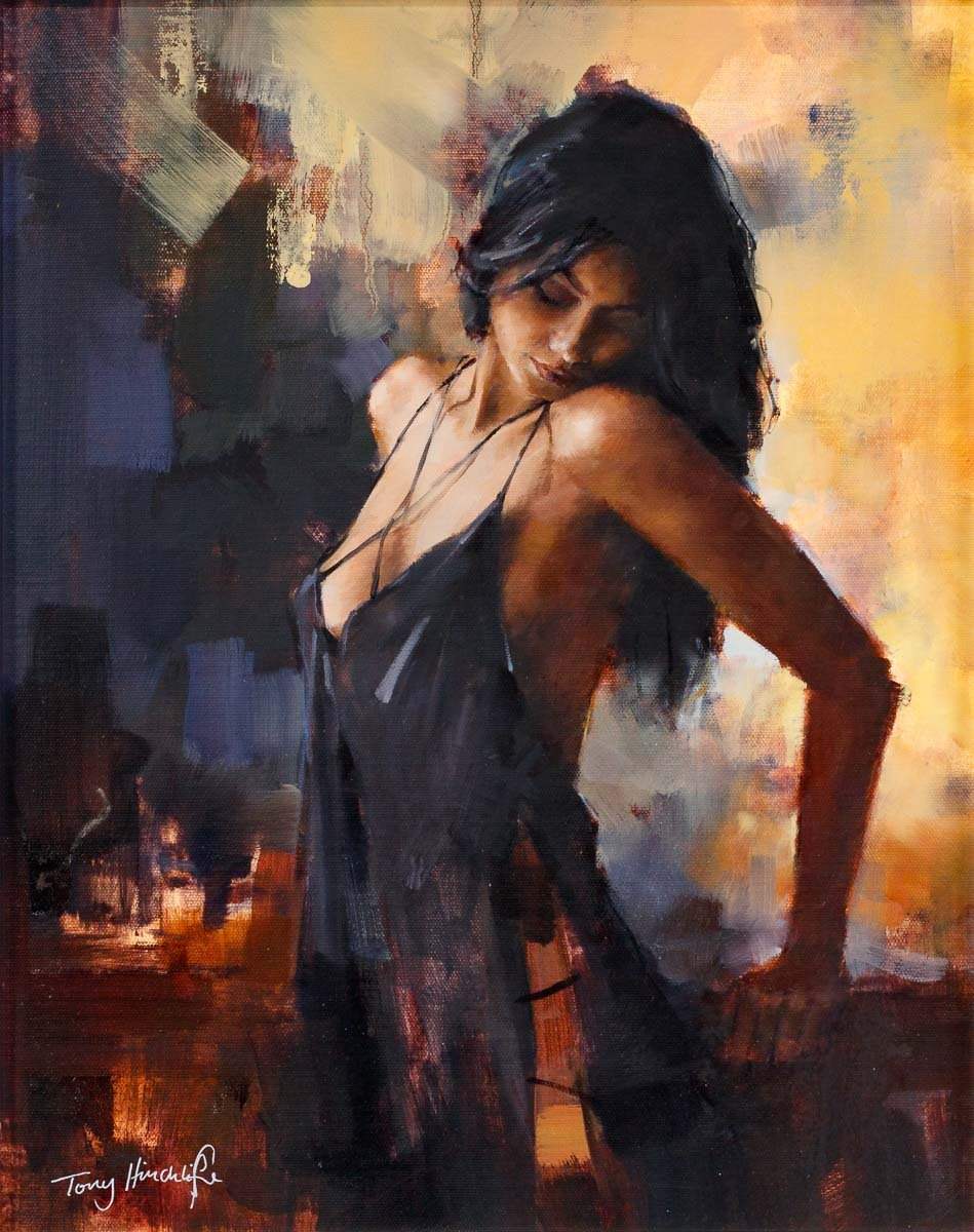 Aubergine Nights - Original - SOLD by artist Tony Hinchliffe - Wyecliffe Galleries