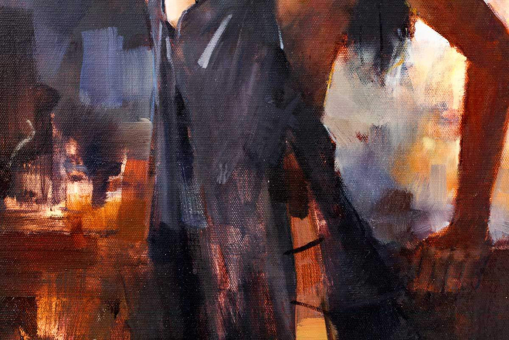 Aubergine Nights - Original - SOLD by artist Tony Hinchliffe - Wyecliffe Galleries