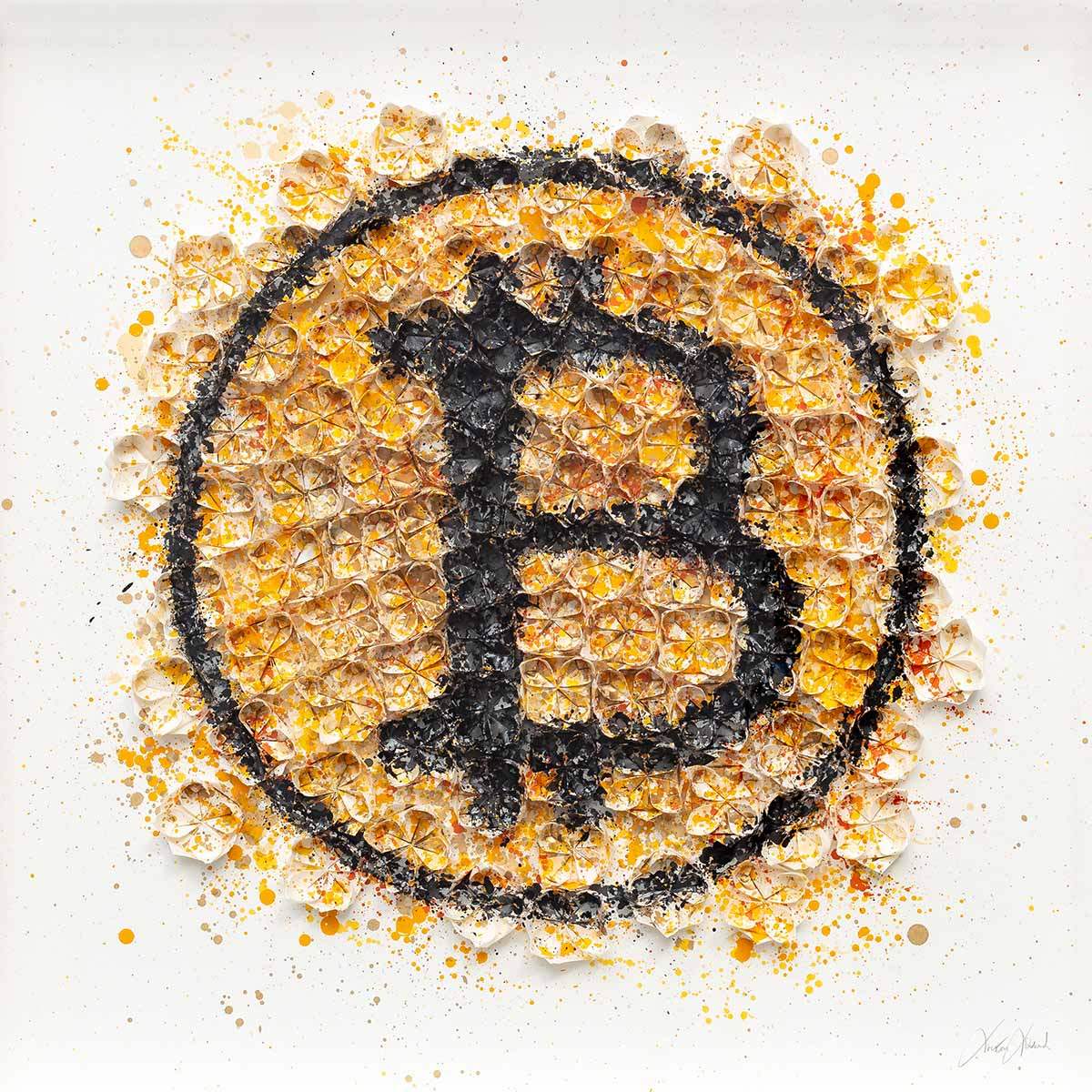 BTC Currency - Original by artist Tristan Hibberd - Wyecliffe Galleries