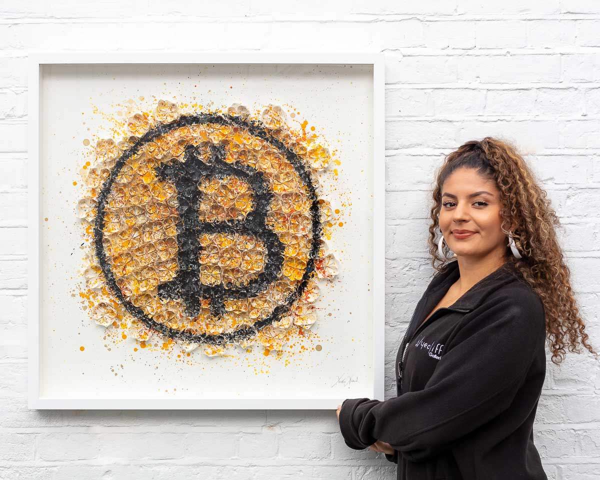 BTC Currency - Original by artist Tristan Hibberd - Wyecliffe Galleries