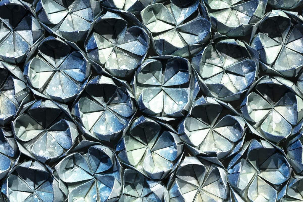 Fold - Blue 222 - Original - SOLD by artist Tristan Hibberd - Wyecliffe Galleries