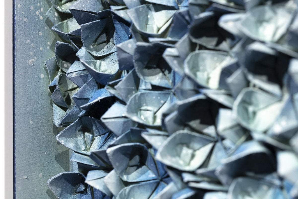 Fold - Blue 222 - Original - SOLD by artist Tristan Hibberd - Wyecliffe Galleries