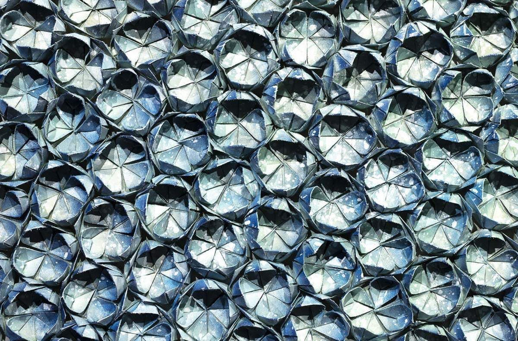 Fold - Blue 222 - Original - SOLD by artist Tristan Hibberd - Wyecliffe Galleries