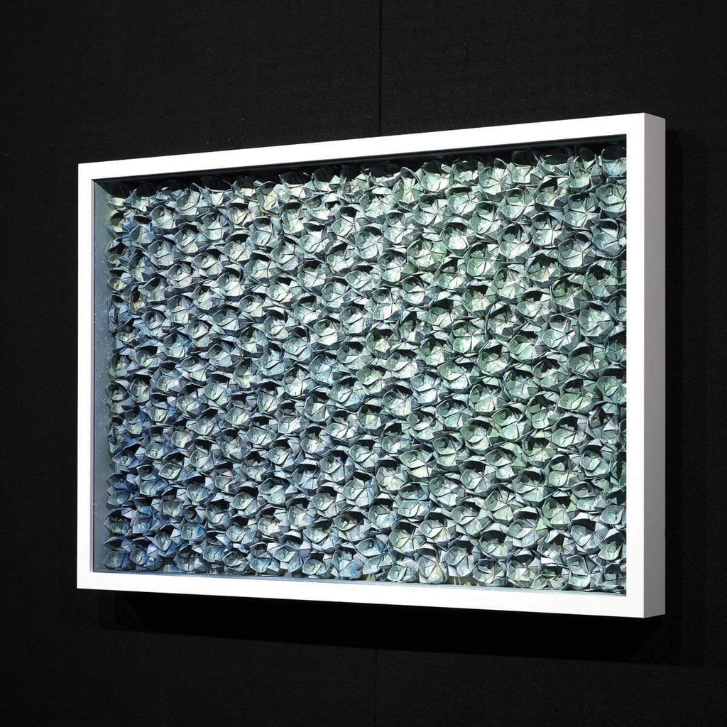 Fold - Blue 222 - Original - SOLD by artist Tristan Hibberd - Wyecliffe Galleries