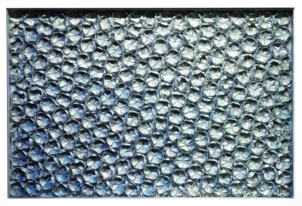 Fold - Blue 222 - Original - SOLD by artist Tristan Hibberd - Wyecliffe Galleries