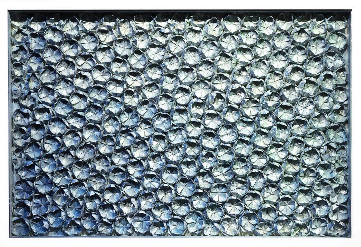 Fold - Blue 222 - Original - SOLD by artist Tristan Hibberd - Wyecliffe Galleries