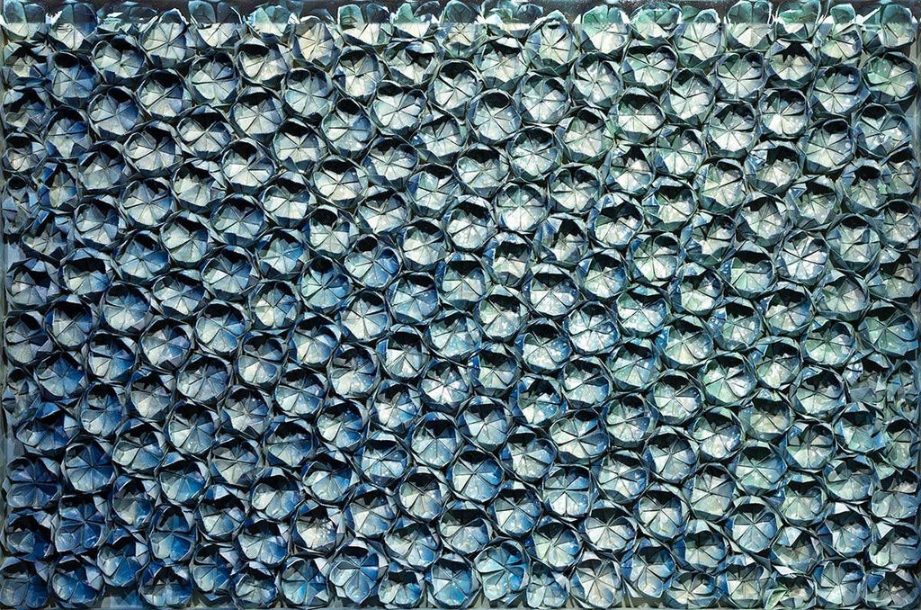 Fold - Blue 222 - Original - SOLD by artist Tristan Hibberd - Wyecliffe Galleries