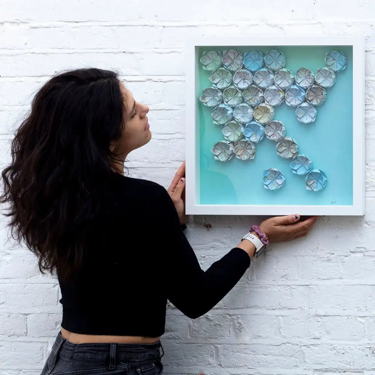 Fold - M30 - Original - SOLD by artist Tristan Hibberd - Wyecliffe Galleries